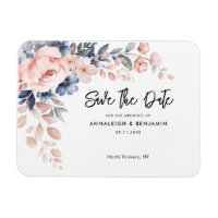 Mariage végétal rose Enregistrer la date