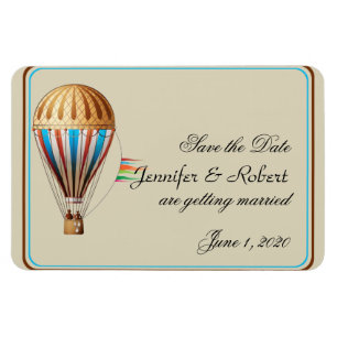 Magnet Flexible Mariage vintage de ballons à air chaud Enregistrer
