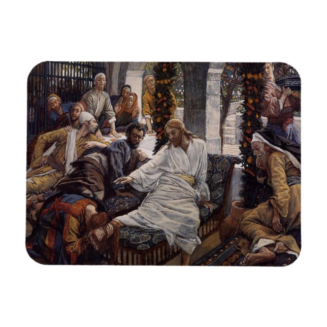 Magnet Flexible Marie Laver les pieds de Jésus (Horizontal)