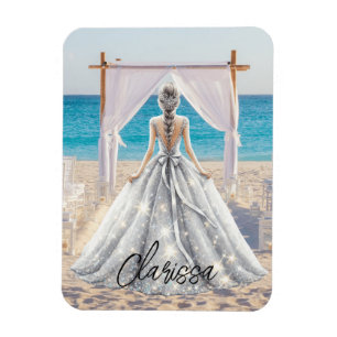 Magnet Flexible Mariée Mariage Jour Plage Mariage Fancy Gown
