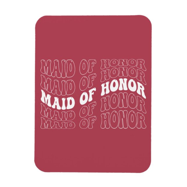 Magnet Flexible Mariée Rétro Demoiselle d'Honneur (Vertical)