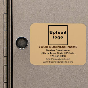 Magnet Flexible Marque d'entreprise sur un rectangle Brown clair f