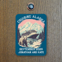Marqueur de porte de navire rétro de l'Alaska