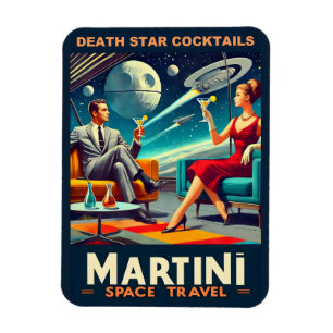 Magnet Flexible Martini Space Affiches de voyage Death Star Cockta