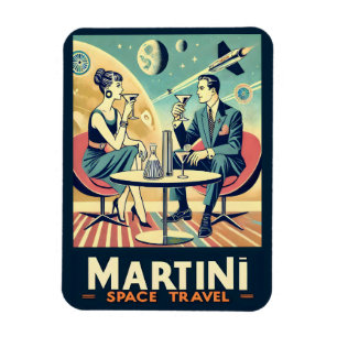 Magnet Flexible Martini Space Travel Affiches de l'équipage de con