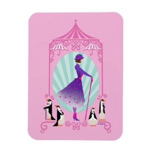 Magnet Flexible Mary Poppins et Pingouins