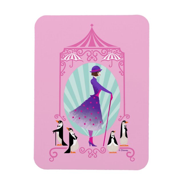 Magnet Flexible Mary Poppins & Penguins (Vertical)