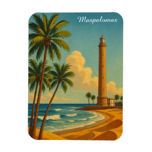 Magnet Flexible Maspalomas Meloneras Beach Vintage Gran Canaria