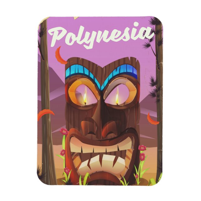 Magnet Flexible Masque Tiki de Polynésie (Vertical)