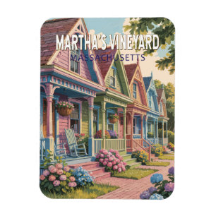 Magnet Flexible Massachusetts de Martha's Vineyard Illustration Re