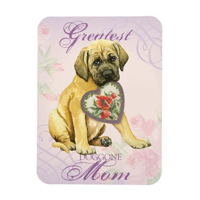 Magnet Flexible Mastiff Hearts Maman (Vertical)