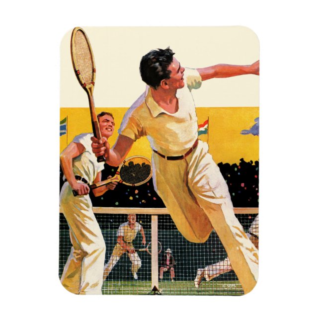 Magnet Flexible Match de tennis de Doubles (Vertical)