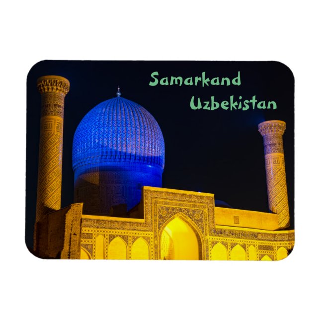 Magnet Flexible Mausolée d'Amir Timur - Samarkand, Ouzbékistan (Horizontal)
