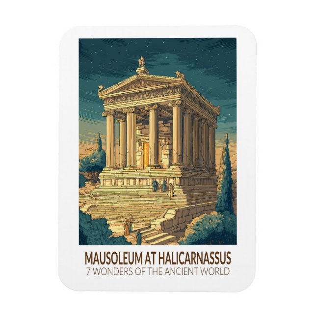 Magnet Flexible Mausoleum at Halicarnassus 7 Wonders of the World (Vertical)