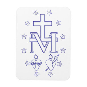 Magnet Flexible Médaille de Notre-Dame de Grâces Art Fin Miraculeu