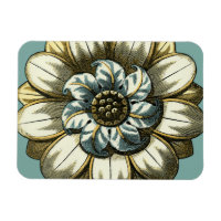 Médaillon floral orné sur Arrière - plan bleu clai