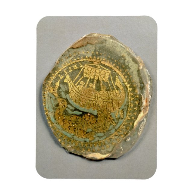 Magnet Flexible Médaillon représentant Jonah et la baleine, Roman, (Vertical)