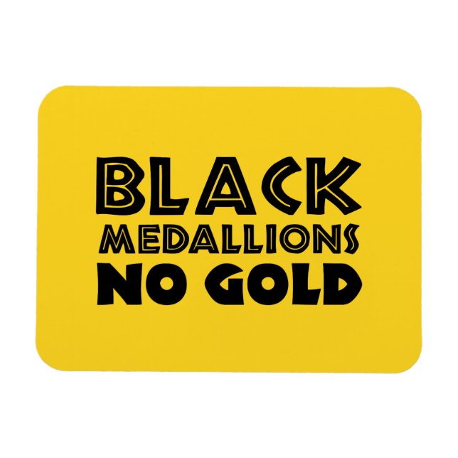 MAGNET FLEXIBLE MÉDALLIONS NOIRES PAS D'OR (Horizontal)