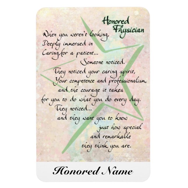 Magnet Flexible Médecin (ou Docteur)Merci un aimant d'appréciation (Vertical)