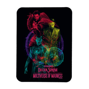 Magnet Flexible Médecin Strange Alternates Overlapping Graphic