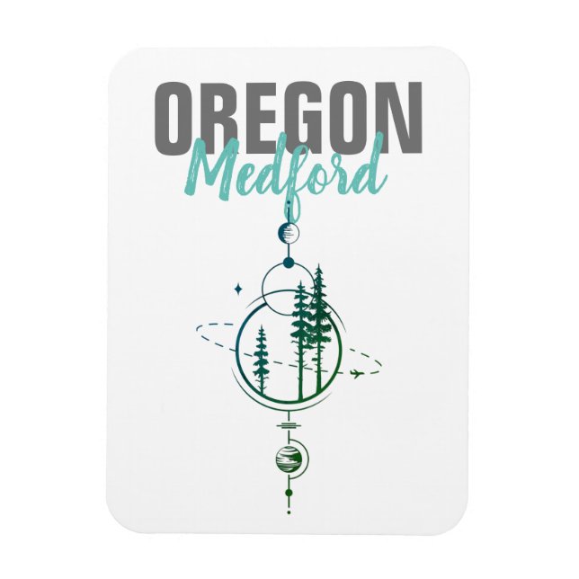 Magnet Flexible Medford Oregon Arbres géométriques (Vertical)