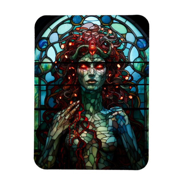Magnet Flexible Medusa - Fenêtre en verre tendu Style Tiffany (Vertical)