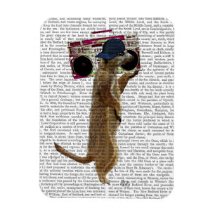 Magnet Flexible Meerkat avec Boom Box Ghetto Blaster 2