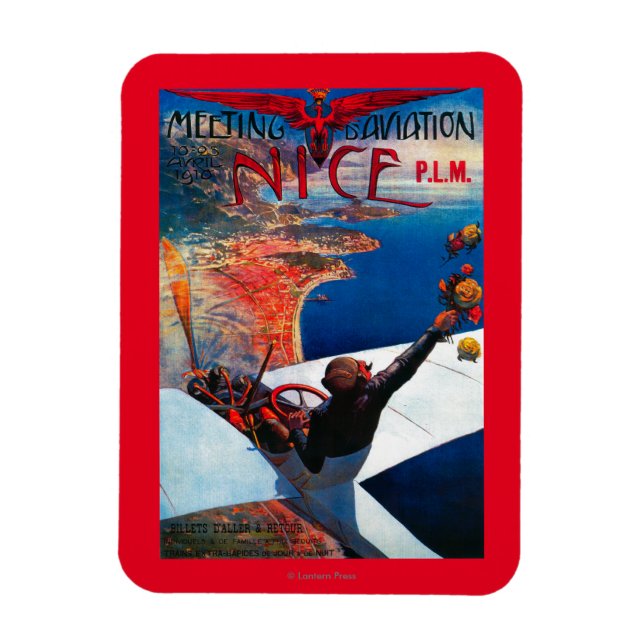 Magnet Flexible Meeting D'Aviation à Nice, France Poster (Vertical)