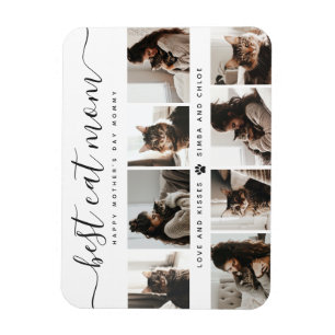 Magnet Flexible Meilleur Chat Maman : Custom Mother's Day Photo de