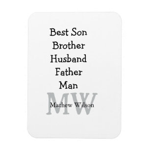 Magnet Flexible Meilleur homme fils mari papa cite ajouter un nom 