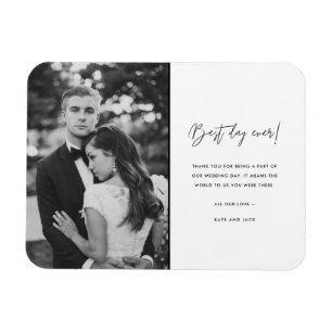 Magnet Flexible Meilleur Jour Jamais Noir Blanc Mariage Photo Merc