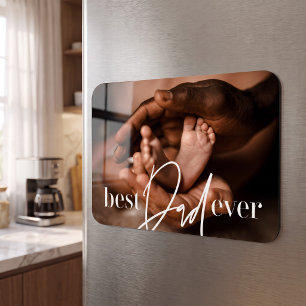 Magnet Flexible Meilleur Papa De Tous Les Temps Moderne Classique 