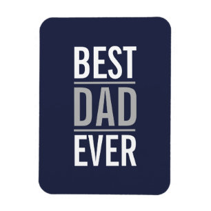 Magnet Flexible Meilleur Papa du Monde   Bleu marine moderne