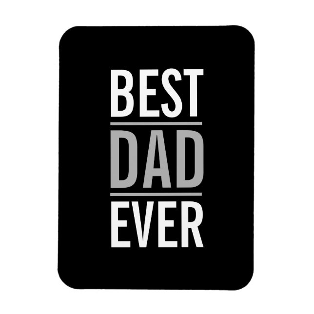 Magnet Flexible Meilleur papa jamais | Bleu moderne (Vertical)