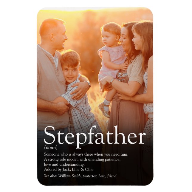 Magnet Flexible Meilleur Stepfather du monde, Stepdad Définition P (Vertical)