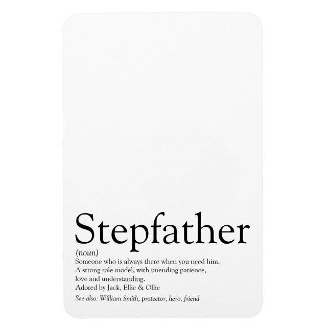 Magnet Flexible Meilleur Stepfather jamais connu du monde, Stepdad (Vertical)