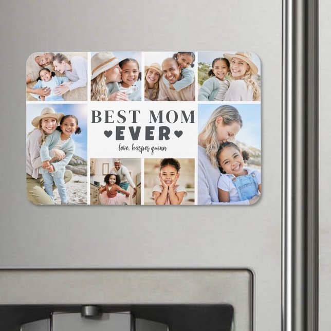 Magnet Flexible Meilleure Maman Collage de Photos (Best Mom Photo Collage Magnet)
