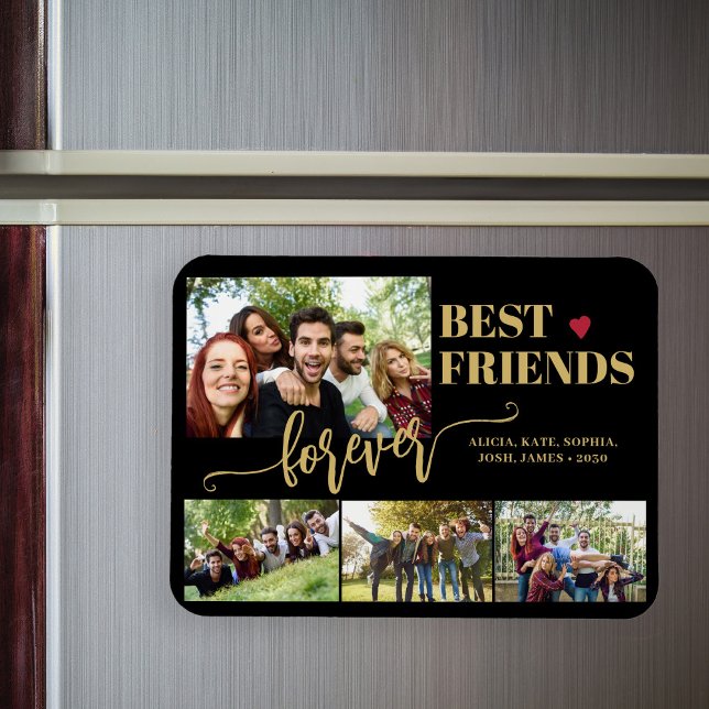 Magnet Flexible Meilleurs amis Forever photo collage personnalisé (Créateur téléchargé)