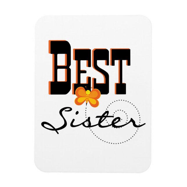 Magnet Flexible Meilleurs cadeaux de papillon soeur (Vertical)