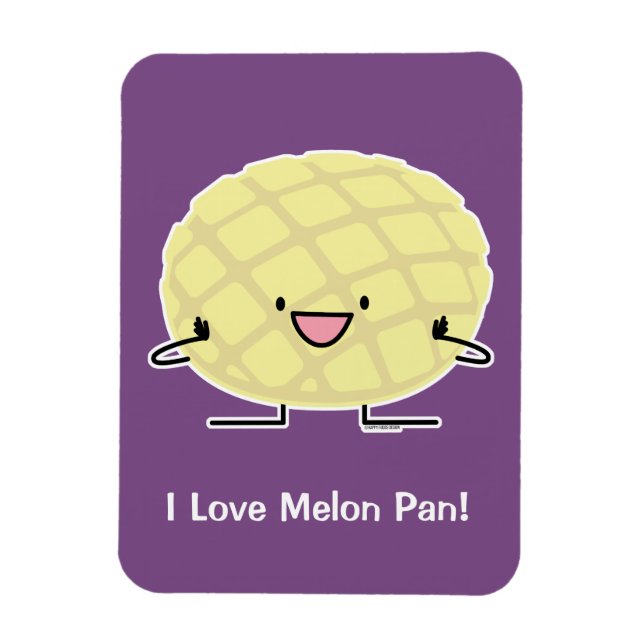 Magnet Flexible Melon Pan Japonais concha pâtisserie de pain sucré (Vertical)