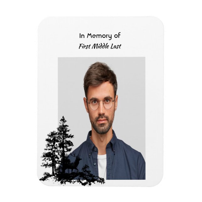 Magnet Flexible Mémoire Keepsaké Masculine Cerf (Vertical)