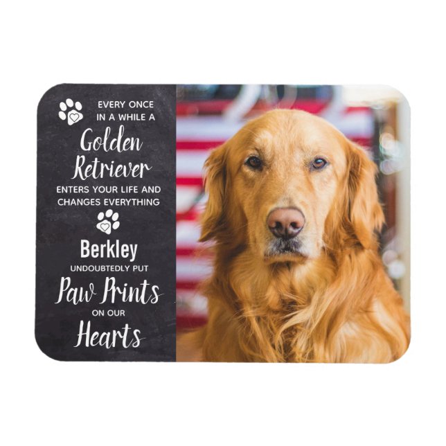 Magnet Flexible Mémorial des animaux de compagnie Golden Retriever (Horizontal)