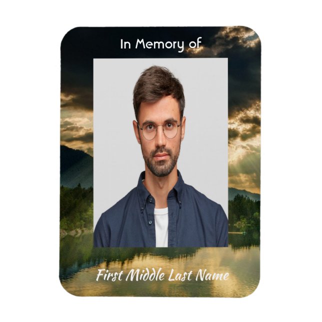 Magnet Flexible Memorial Keepsake Beautiful Lake Beach  (Vertical)