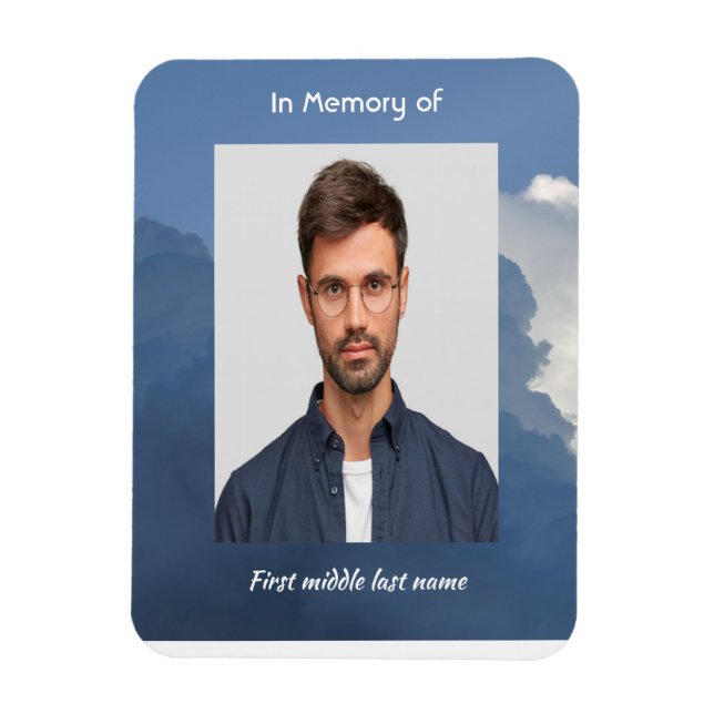 Magnet Flexible Memorial Keepsake Clouds Sky Heavenly (Vertical)