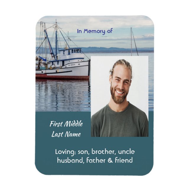 Magnet Flexible Memorial Keepsake Commercial Fisherman (Vertical)