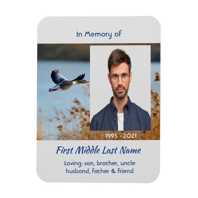 Magnet Flexible Memorial Keepsake Lake Geese Birds (Vertical)