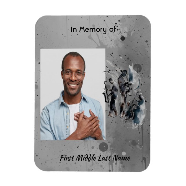 Magnet Flexible Memorial Keepsake Music Jazz Band (Vertical)