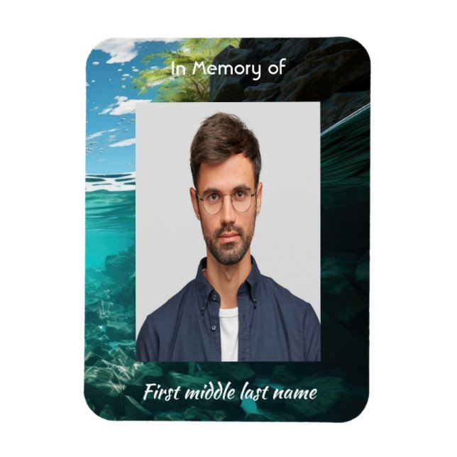 Magnet Flexible Memorial Keepsake Service Deep Sea Diving Diver (Vertical)