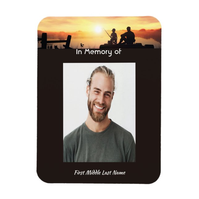 Magnet Flexible Mémorial Père Son Pêcheur (Vertical)