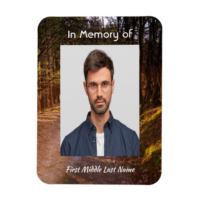Magnet Flexible Memorial Photo Keepsaké Forest Trail Walk (Vertical)